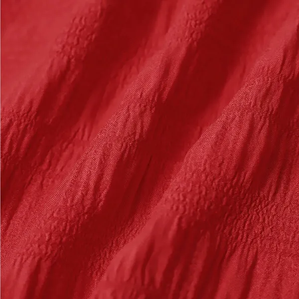 Rihoas Red Belted A-Line Midi Dress - Image 7