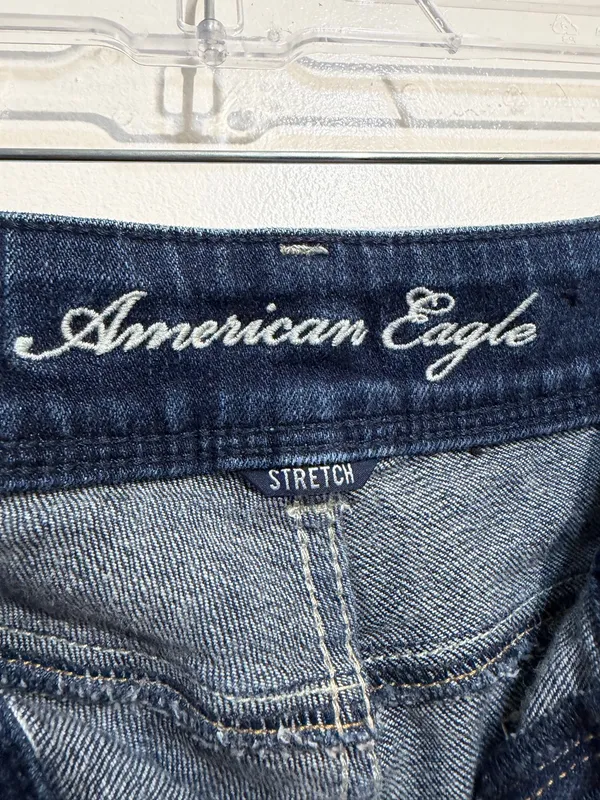 American Eagle Slim Boot Stretch Jeans Regular Dark Wash  Size 8 - Image 7