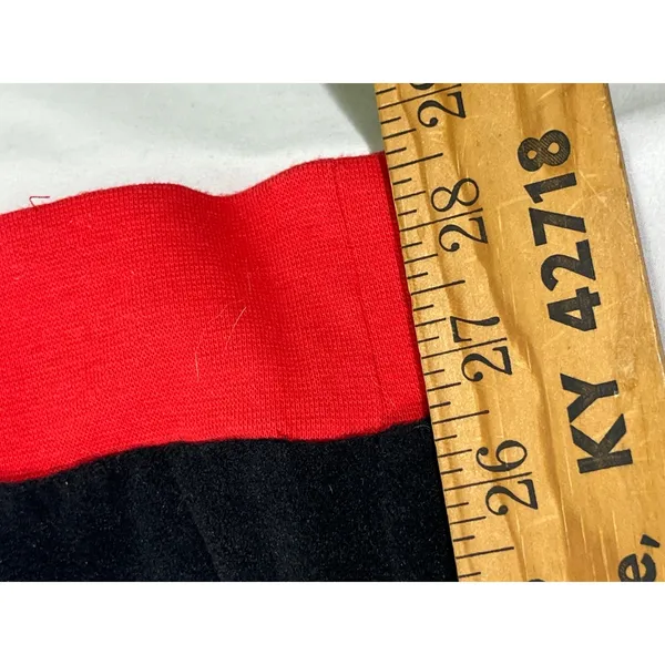 Holiday Time Velveteen Moose Graphic PJ Set Women XL Black‎ Joggers Red Trim Fun - Image 7