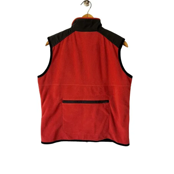 Hanna Andersson Dark Orange Fleece Full Zip Womens Vest Size Medium - Image 2