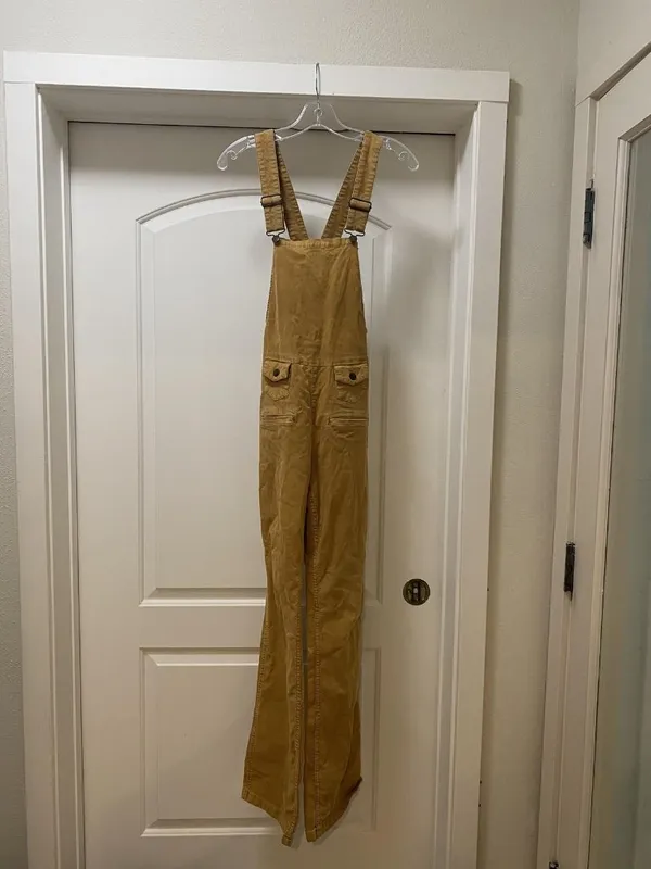 Free People Movin Away Corduroy Overalls Womens 25 Adjustable Strap Jumpsuit - Image 2