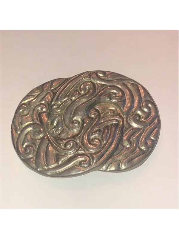 Vintage Silver Tone Western Boho Belt Buckle - Image 2