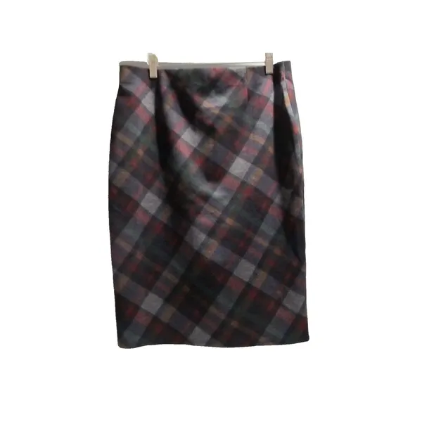 New York Clothing Co. Women's Plaid Pencil Skirt – Size M – Pre-Owned - Image 2