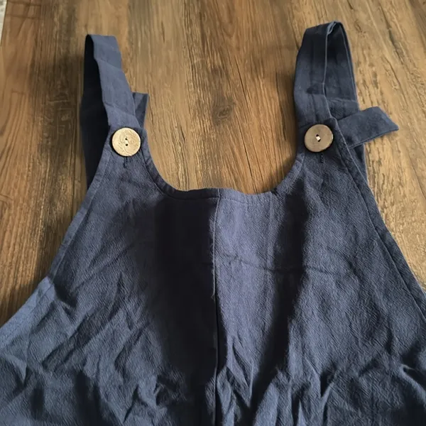 Cupshe U Neck Stylish Navy Blue Jumpsuit Size M - Image 5