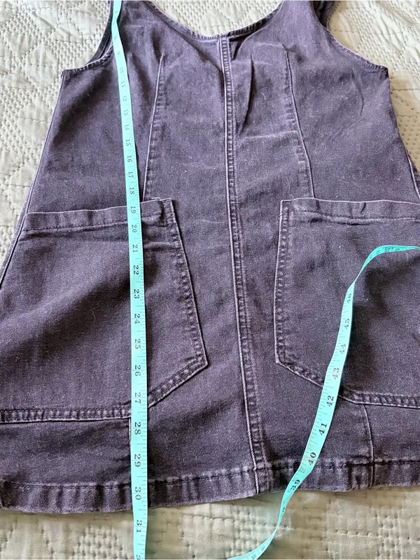 NWT Black Denim Jumper Overall Dress Casual Mini - Image 8