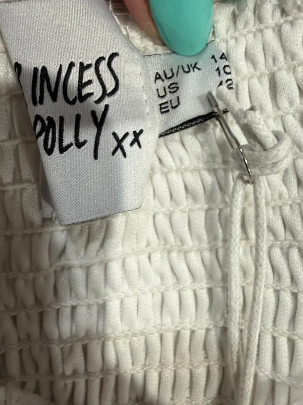 Princess Polly Baylee White Mini Dress NWT Women's US 2 Hoco Party Bridal - Image 4
