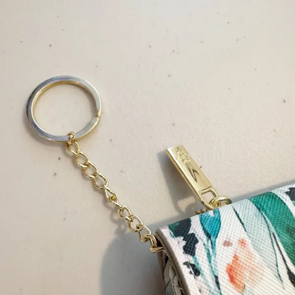 Nanette Lepore Wallet Floral Watercolor Keychain Mini Card Holder Romantic Fairy - Image 4