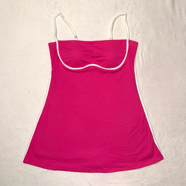 NWOT Impressions Boutique Pink ALO Streamline Athletic TCEC Romper Dress size Large - Image 4