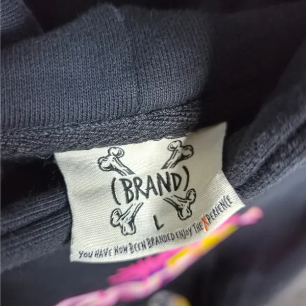 Barbie Malibu Beach Graphic Hoodie L Black Neon Retro Pullover Sweatshirt fall - Image 8