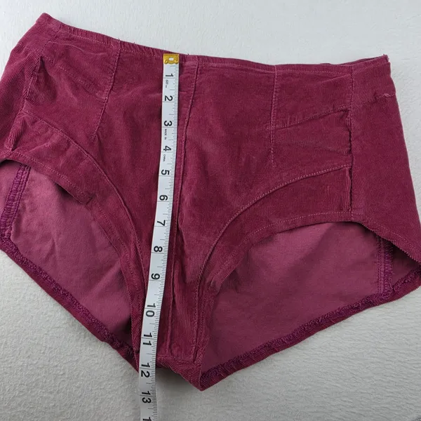 We The Free Free People Magenta Corduroy High Waisted Hot Shorts Pink Small - Image 11