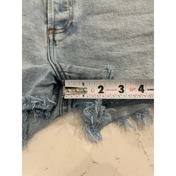 Aritzia Denim Forum The '50s Arlo Hi-Rise Denim Shorts Size‎ 27 - Image 10