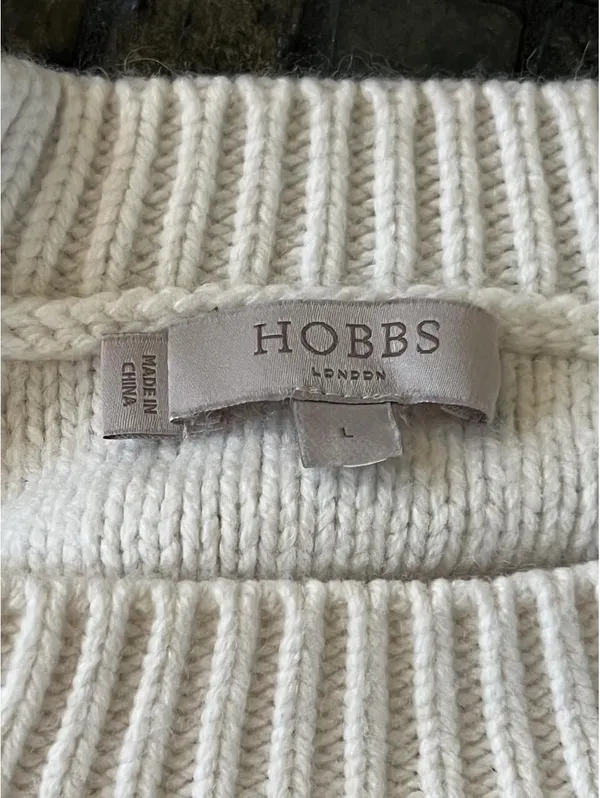 Hobbs London Old Money Quiet Luxury Cable Knit Sweater Size Large - Image 6