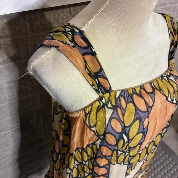 New Cleobella Isobel Mini Dress‎ Saguaro Print Orange Yellow XS CM24SU102104SGAR - Image 5