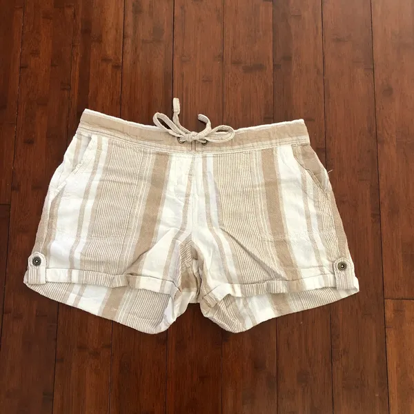 Per Se (L) Delaney Striped Linen Blend Short - Stitch Fix Elastic Waist - Image 6