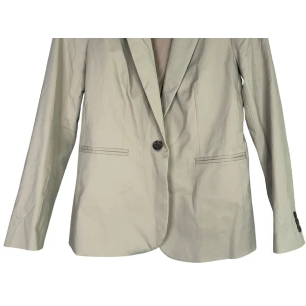 J. Crew Willa Long Sleeve Single Button Stretch Suit Coat Jacket Blazer 2 Beige - Image 3