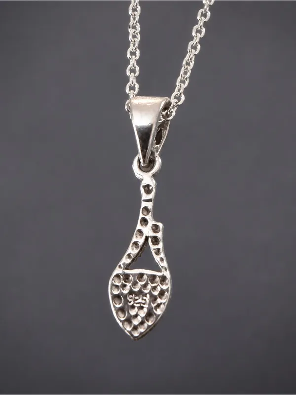 Opal Pendant Sterling Silver 925 w/ Sterling Plate Chain - Image 2