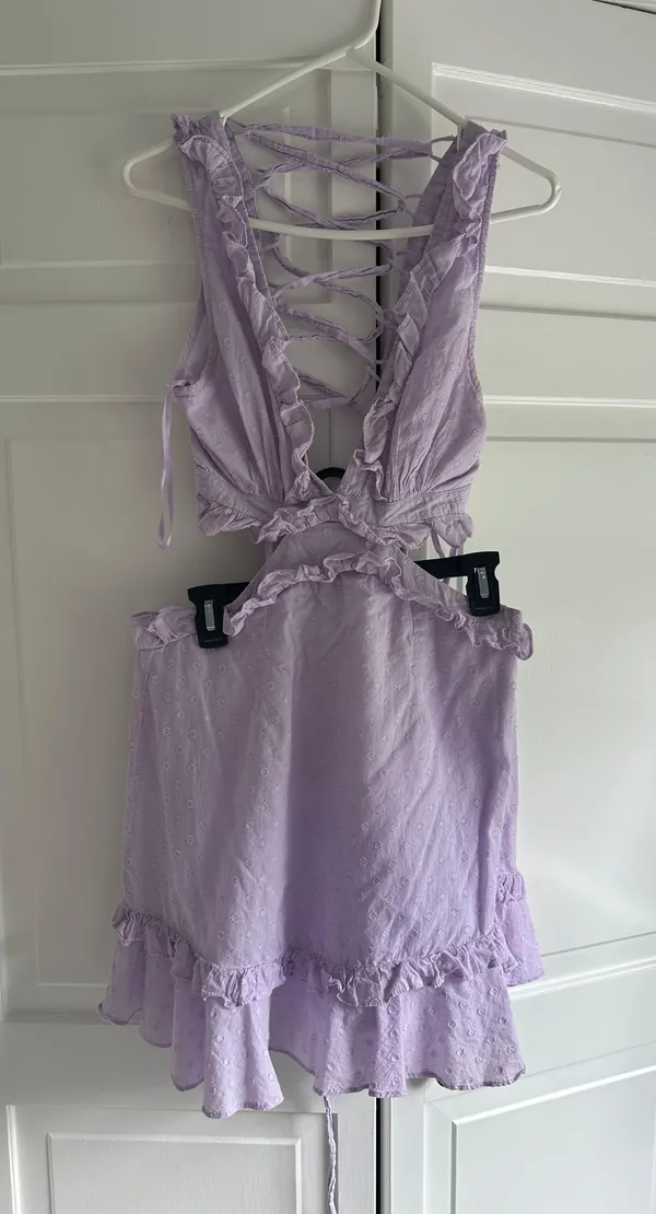Hello Molly Lilac Cutout Dress - Image 5