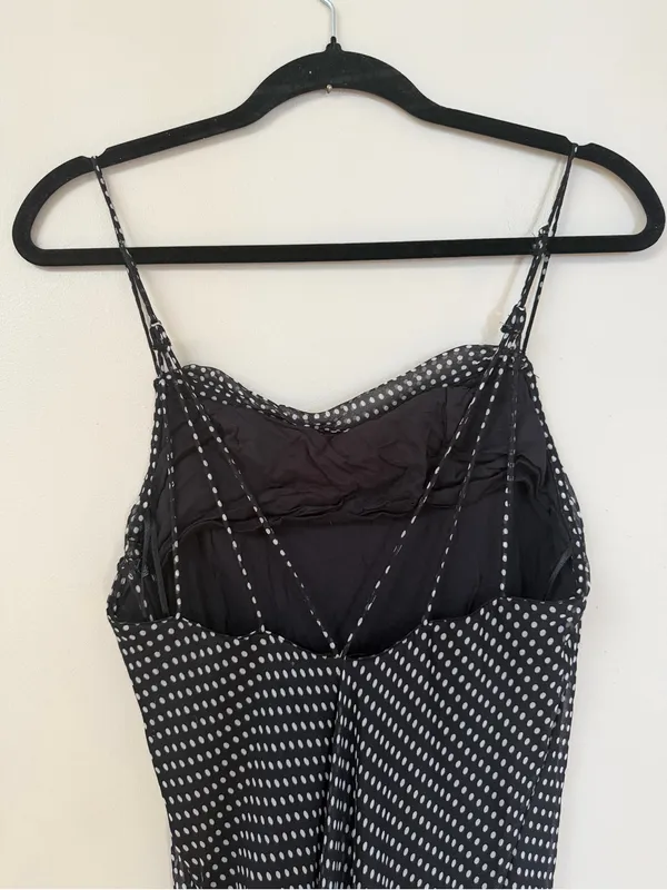Urban Outfitters Sheer Black Polkadot Slip Maxi Dress - Image 4