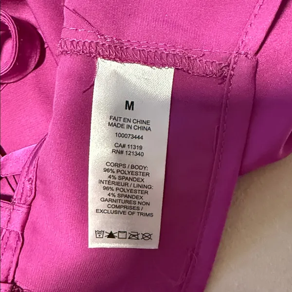 Garage Magenta Satin Bandeau - Image 3