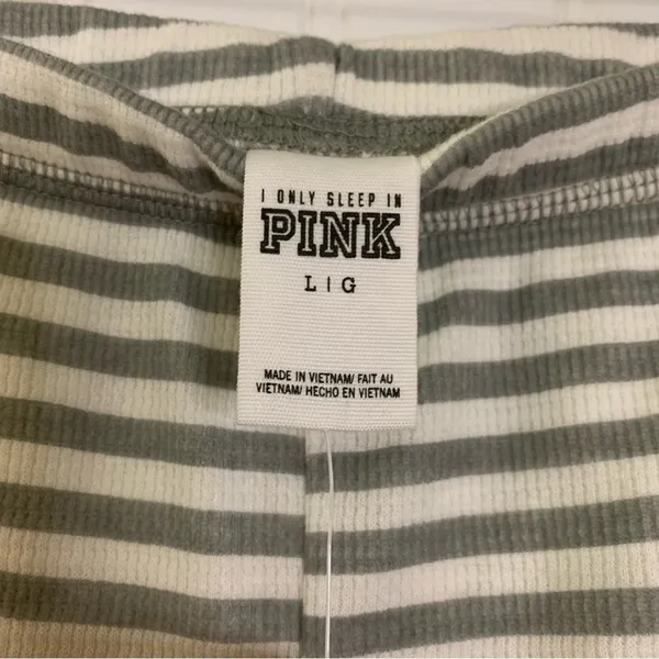PINK OSU I Only Sleep in Striped Pajama Pants Size Large - Image 6