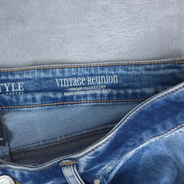 Sound/Style Farah Fit and‎ Flare Jeans Women 14 Blue Vintage Reunion Split Hem - Image 9