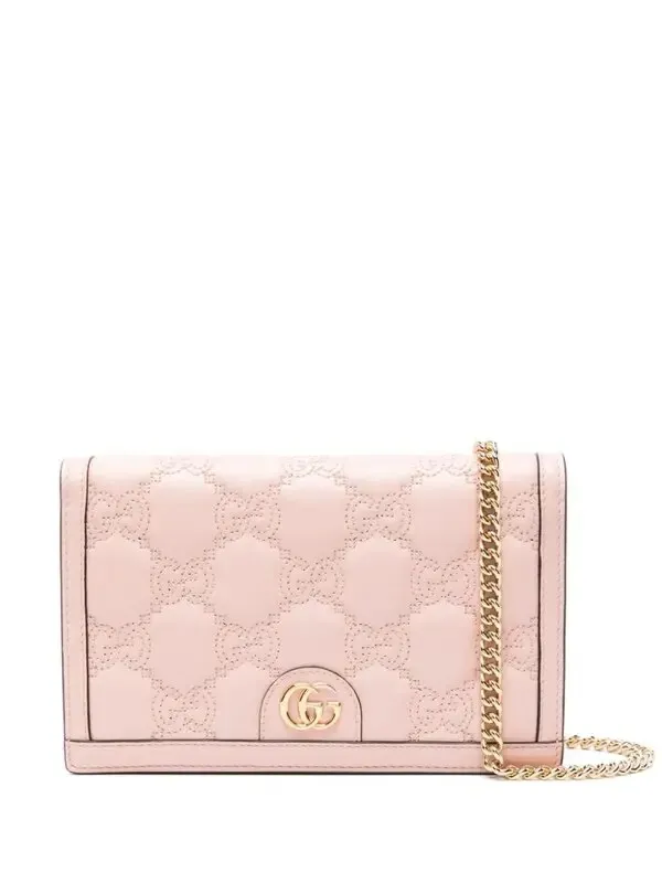GUCCI Gg Matelassé Chain Wallet - Light Pink - Image 3