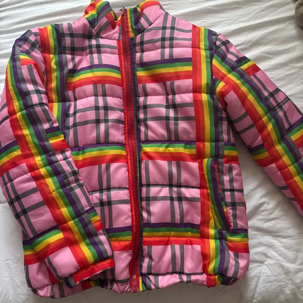 Daisy Street Colorful Puffer Jacket - Image 3