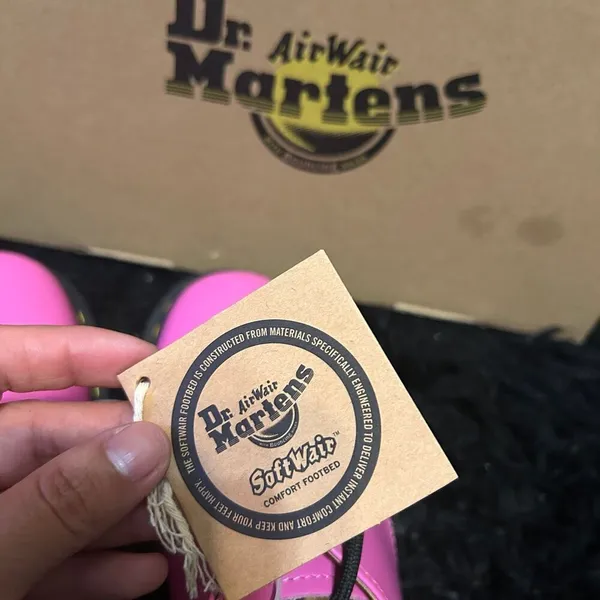Dr Martens 1461 pink Leather lace up Oxford shoes women’s 7 new - Image 4