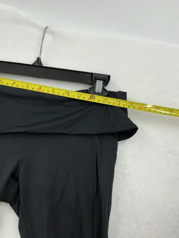 lululemon athletica Black High-Rise Foldover Waist Leggings 794 - Image 3