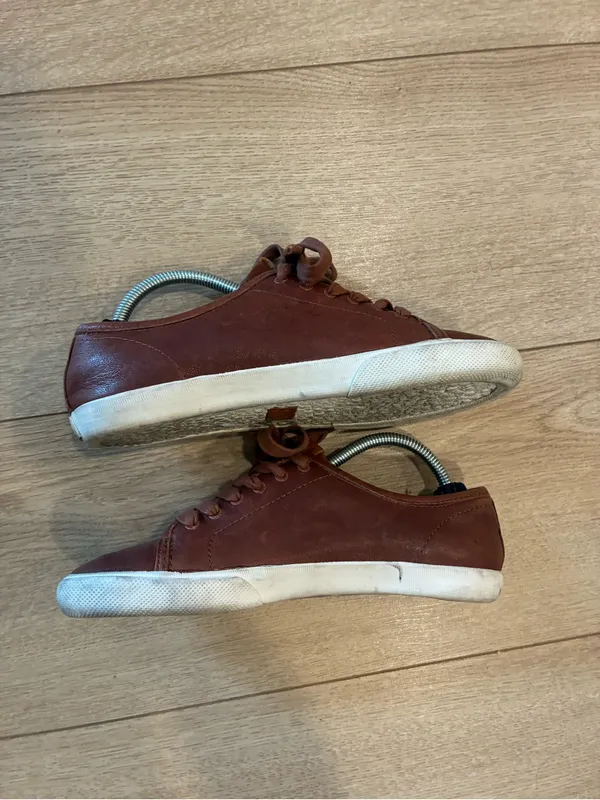 Frye Women’s Mindy Low Top Brown Leather Lace Up Sneaker Size 6 - Image 3