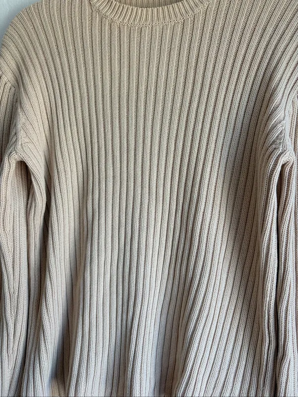 J Crew cotton ribbed crewneck sweater, women’s medium cotton - Image 2