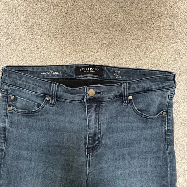 Liverpool Dark Blue Wash The Ankle Skinny Jeans - Image 2