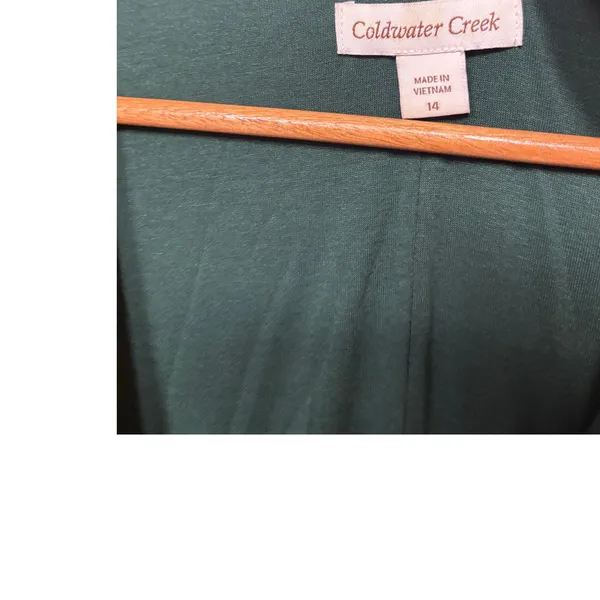 Coldwater Creek Green‎ Wrap Style Dress SIze 14 - Image 6