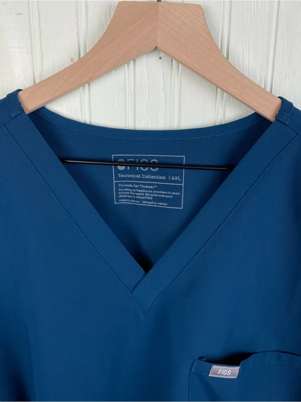 Figs Catarina Scrub Top High Waisted Zamora Jogger Pants Set Size 4XL Deep Reef - Image 7