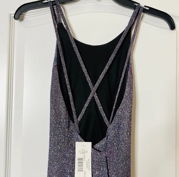 Dillard's Purple Sparkle Formal Dress - Image 5
