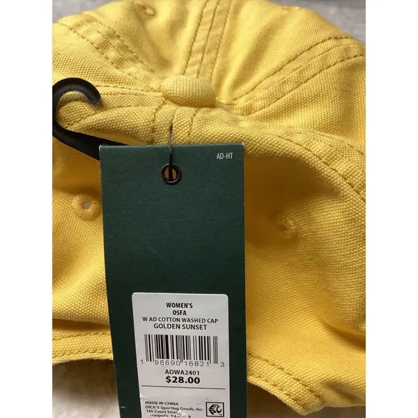 Alpine‎ Design Womens Cotton Washed Cap Golden Sunset Yellow Snapback OSFA - Image 6