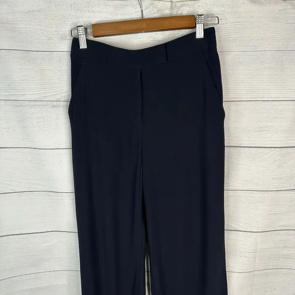 ALC Womens 2 Black Wide Leg Dress Trouser Pants Modern Minimalist - Image 3