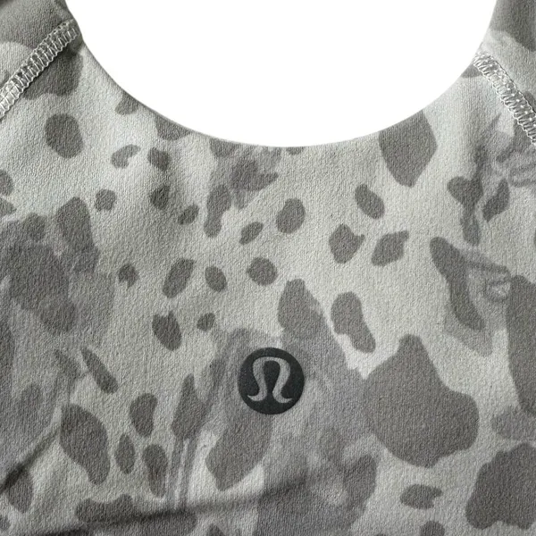 Lululemon White & Gray Align Light Support Crop Top Women Size 2 | 45-21 - Image 3