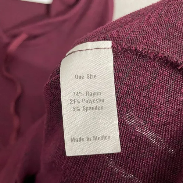 Brandy Melville Robin Hoodie Women OS Maroon Lightweight Pullover‎ - Image 4