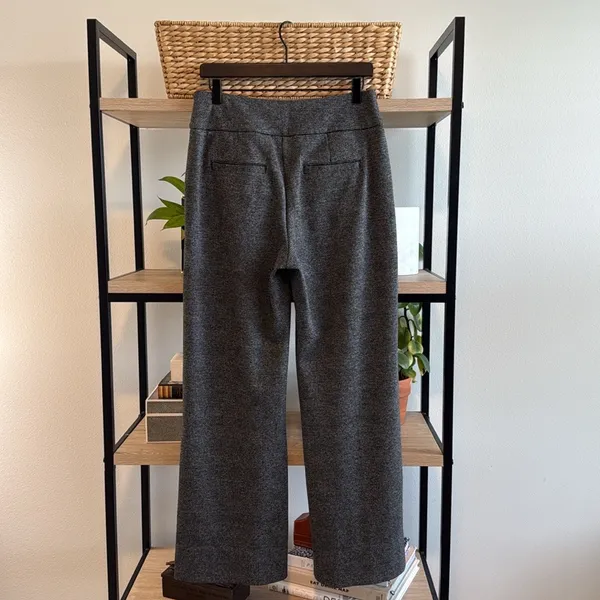 CAbi #3740 Bond High-Rise Gray Plaid Wide Leg Dress Pant Trouser, 8 - Image 7