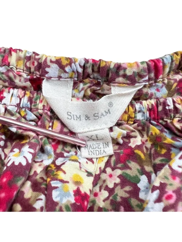 Sim & Sam Floral Off-Shoulder Puff Sleeve Crop Top Size XL - Image 8