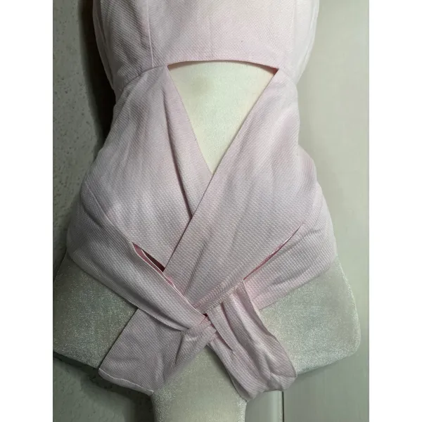 Nasty Gal Light Pink Sleeveless Cut Out Dress S Coquette Girl Pastel Mermaid - Image 7