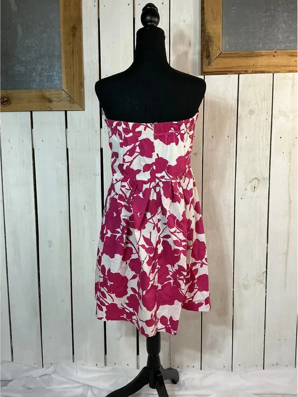 Corey Lynn Pink and White Floral Dress Size 16 - Image 5
