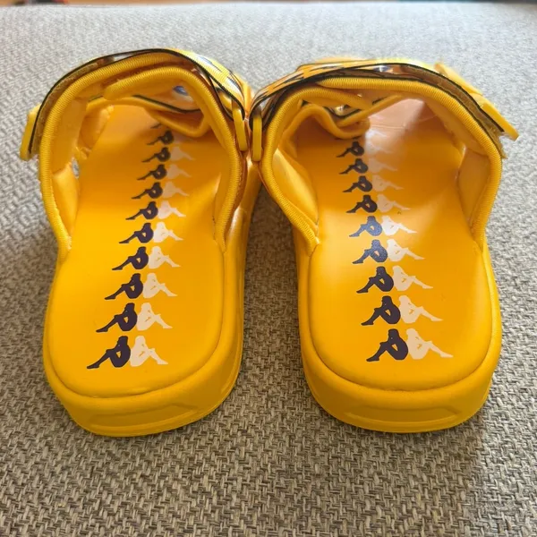 NEW! $75 Kappa 222 Banda Aster 3 in Yellow-Violet-White Slide Sandals‎ EU36 - Image 6