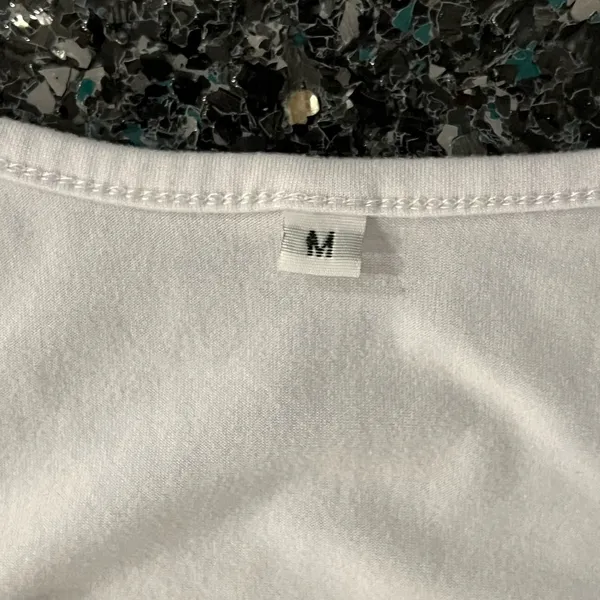 Women’s White Medium Tank Top Maternity Shirt - Image 2