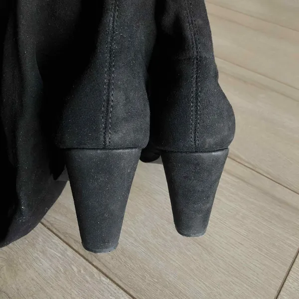 Black Over The Knee Heeled Boots Size 7.5 - Image 3