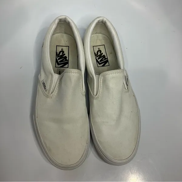 Vans all white slip on‎ shoes unisex sizes - Image 3