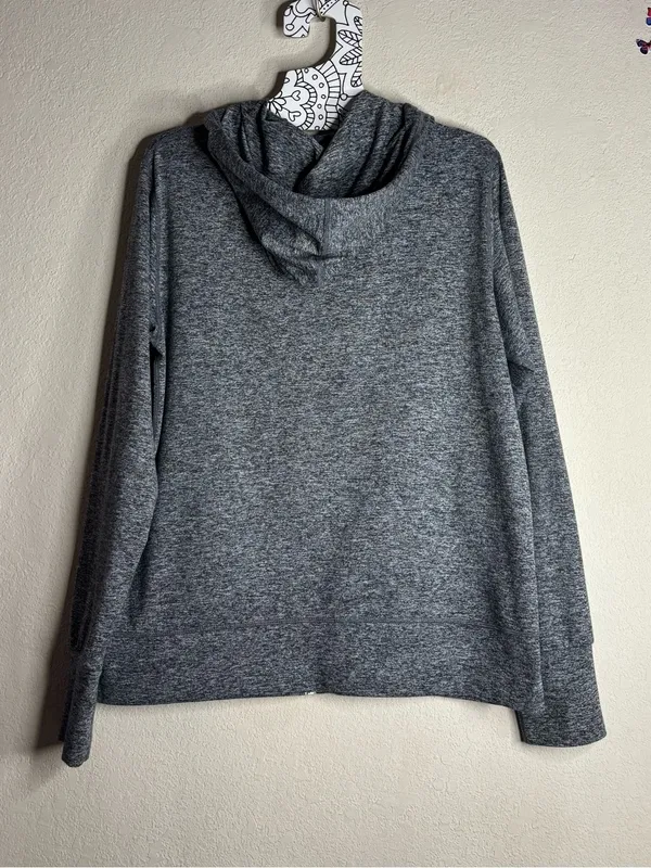 Vuori Halo performance hoodie charcoal heather size large VW201 - Image 2