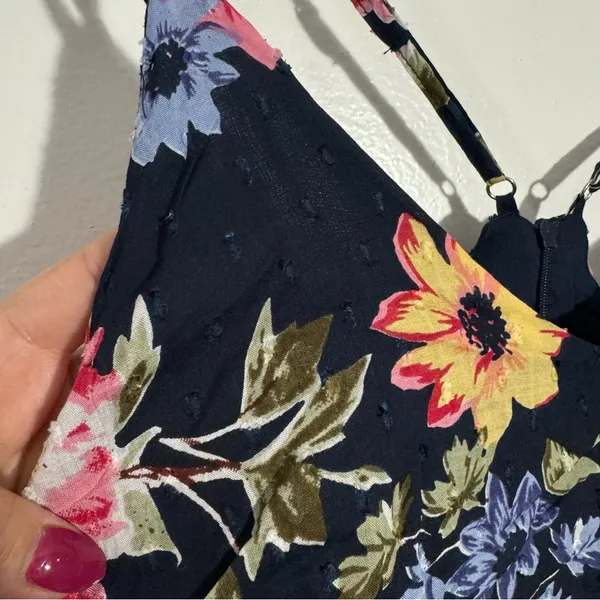 NWT Lulus Floral Fit & Flare Dress Crisscross Back Mini Summer Cottagecore Large - Image 4