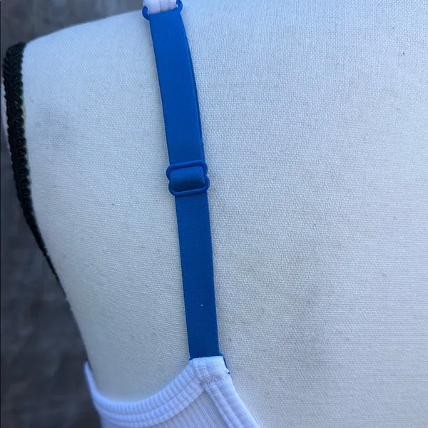 Adidas White Seamless Plunge Long Line Bralette Sports Bra Size S - Image 4